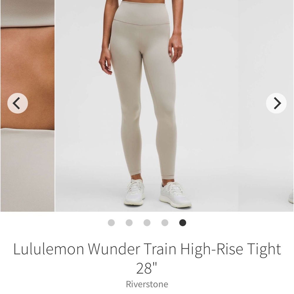 Lululemon Wunder Train High Rise Tights 28” RIVERSTONE Sz 6